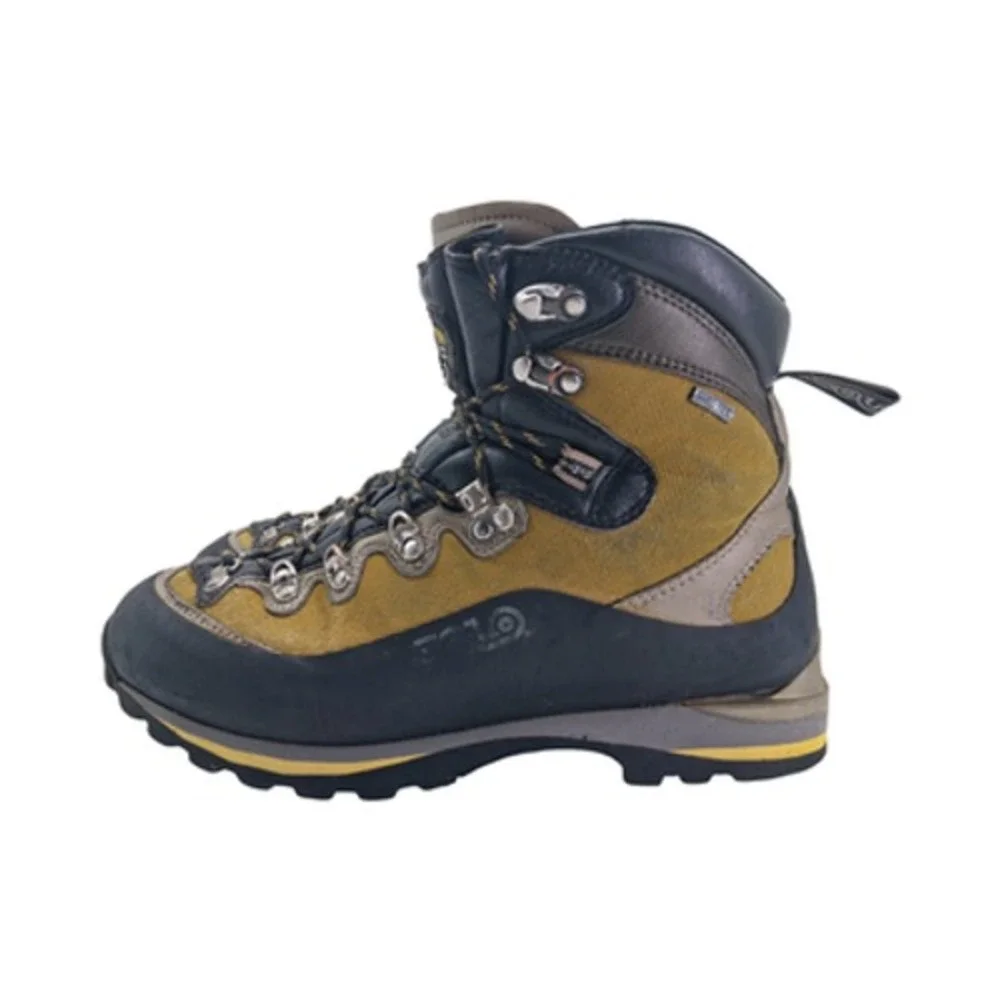 Asolo Mountain Boots Men 9.5 Yellow Gray Nylon Gore-Tex Waterproof Vibram Hiking